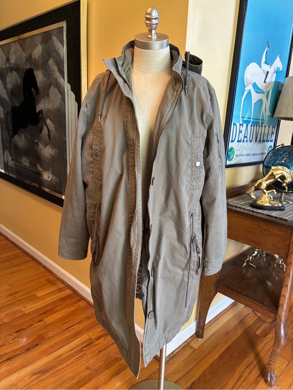 gap floral lined hooded parka